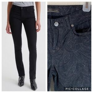 Rich & Skinny Harper wash pewter swirl pant EUC 26